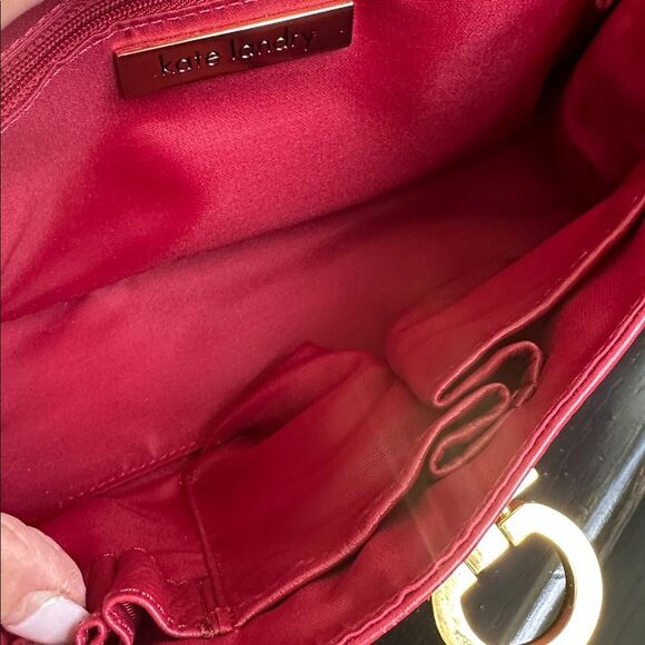 Kate Landry genuine leather shoulder purse, like new red gold - Picture 9 of 9